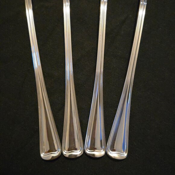 Gorham Monet 18/8 Stainless Steel 7.5" Ice Tea Spoons Set Of 4 - Picture 2 of 4